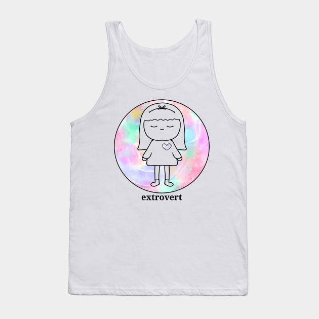 Extrovert Girl Tank Top by moonlitdoodl